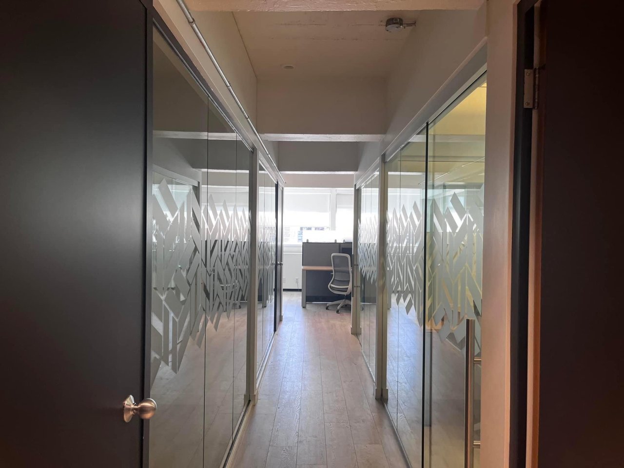 Frosted Privacy Banding for a Lawyer Office