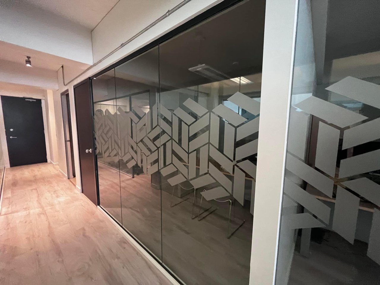 Frosted Privacy Banding for a Lawyer Office